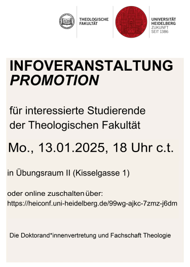 Plakat Infoveranstaltung Promotion